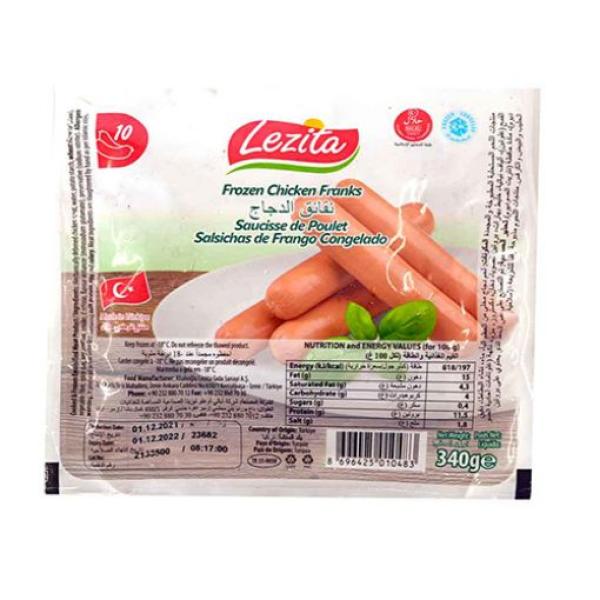 Lezita Frozen Chicken Franks 340G