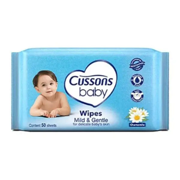 Cussons Wipes Mild & Gentle 50 Sheets Blue