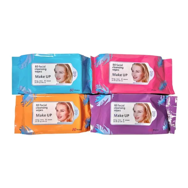 80 FACIAL CLEANSING WIPES  MAKE UP