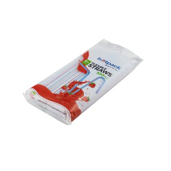 Hotpack Wrapped Flexible Straw