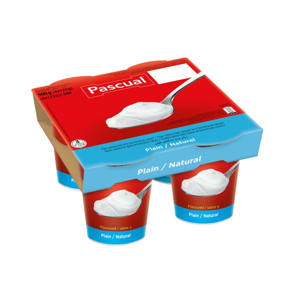 Pascual 125G Plain/Natural Yoghurt 4 Cups