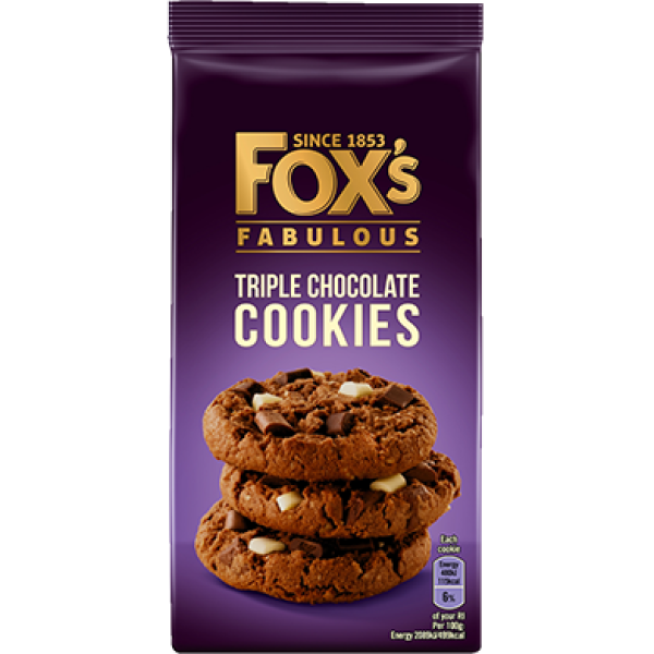 Fox  Fabulous 180G Triple Chocolate Cookies
